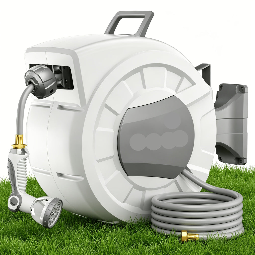 65/84/100/115/130FT X 1/2" Retractable Garden Hose Reel